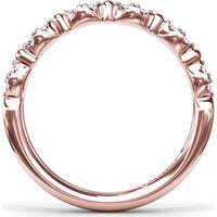 Floating Shared-Prong Diamond Band with Round Diamonds by Fana - 0.16 Carat Total Diamond Weight