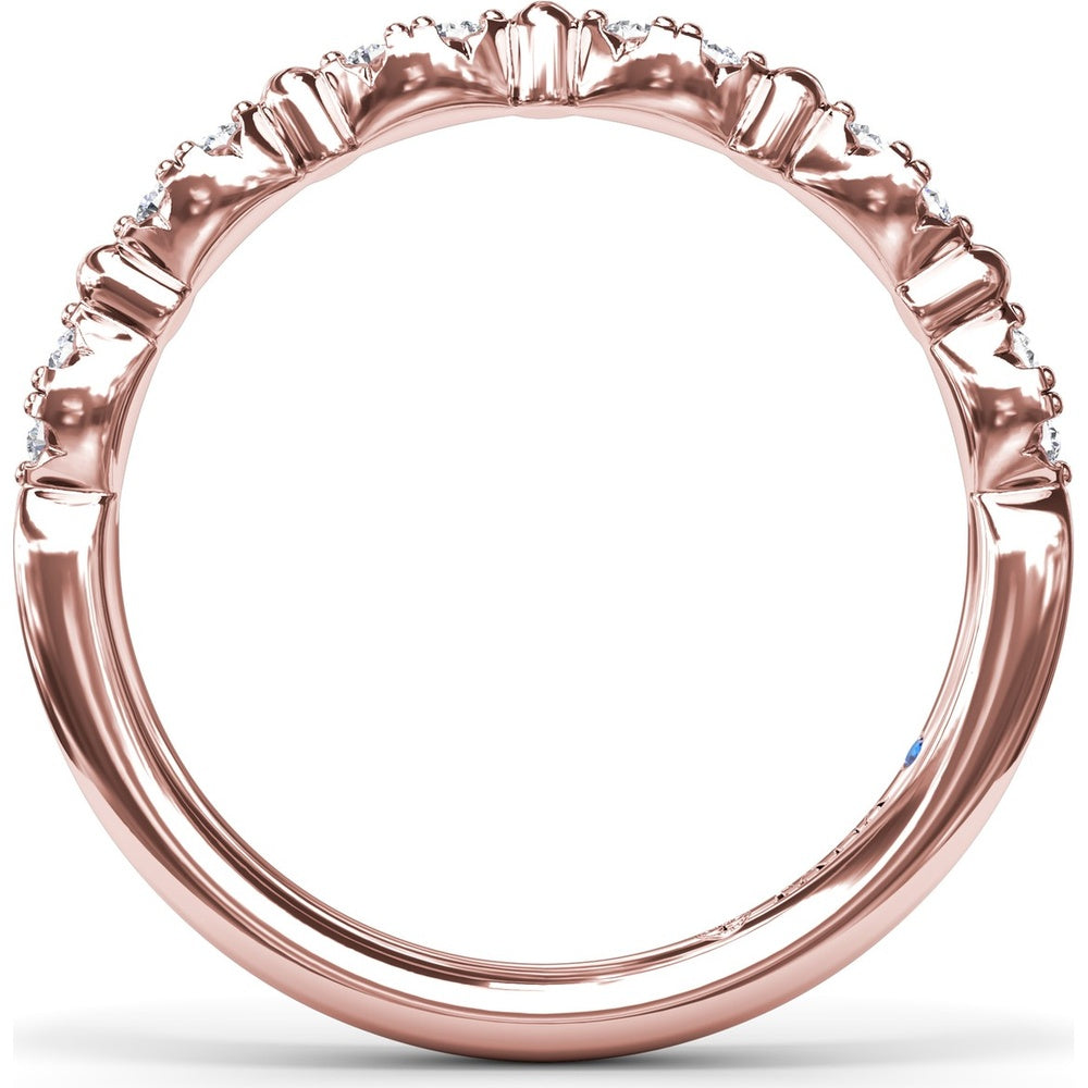 Floating Shared-Prong Diamond Band with Round Diamonds by Fana - 0.16 Carat Total Diamond Weight