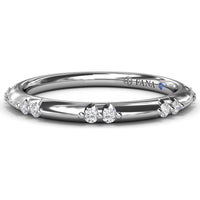 Flush Set Diamond Band with Round Brilliant Diamonds by Fana - 0.13 Carat Total Diamond Weight