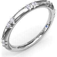Flush Set Diamond Band with Round Brilliant Diamonds by Fana - 0.13 Carat Total Diamond Weight