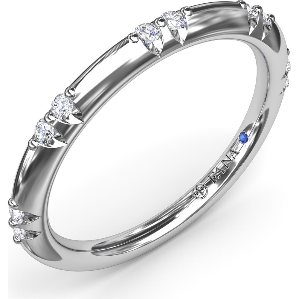 Flush Set Diamond Band with Round Brilliant Diamonds by Fana - 0.13 Carat Total Diamond Weight