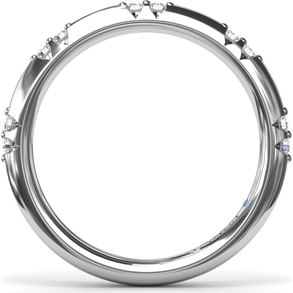 Flush Set Diamond Band with Round Brilliant Diamonds by Fana - 0.13 Carat Total Diamond Weight