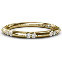 Flush Set Diamond Band with Round Brilliant Diamonds by Fana - 0.13 Carat Total Diamond Weight