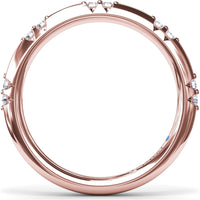 Flush Set Diamond Band with Round Brilliant Diamonds by Fana - 0.13 Carat Total Diamond Weight