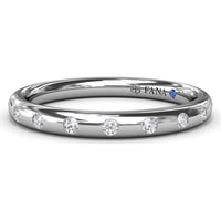Flush Set Round Diamond Wedding Band by Fana - 0.27 Carat Total Diamond Weight