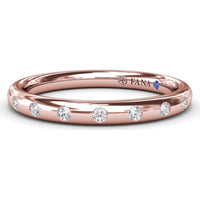 Flush Set Round Diamond Wedding Band by Fana - 0.27 Carat Total Diamond Weight