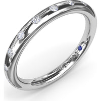 Flush Set Round Diamond Wedding Band by Fana - 0.27 Carat Total Diamond Weight