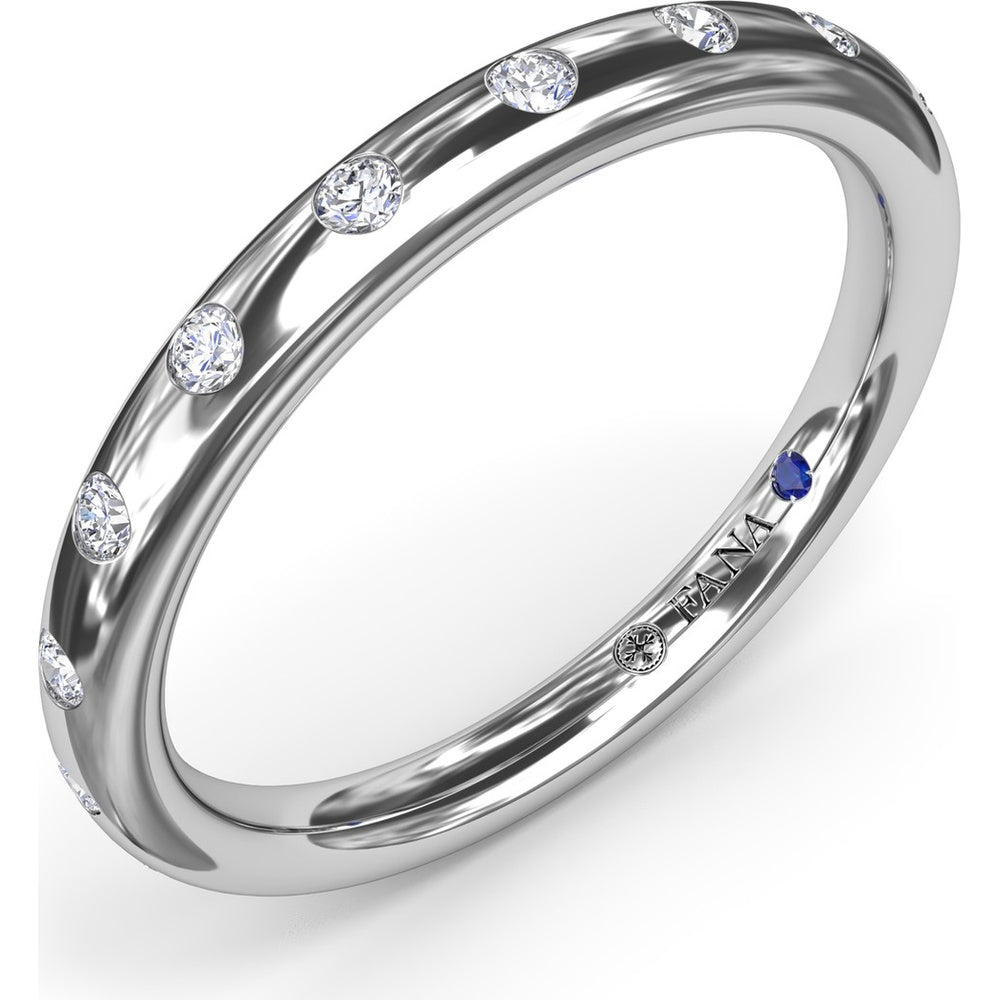 Flush Set Round Diamond Wedding Band by Fana - 0.27 Carat Total Diamond Weight