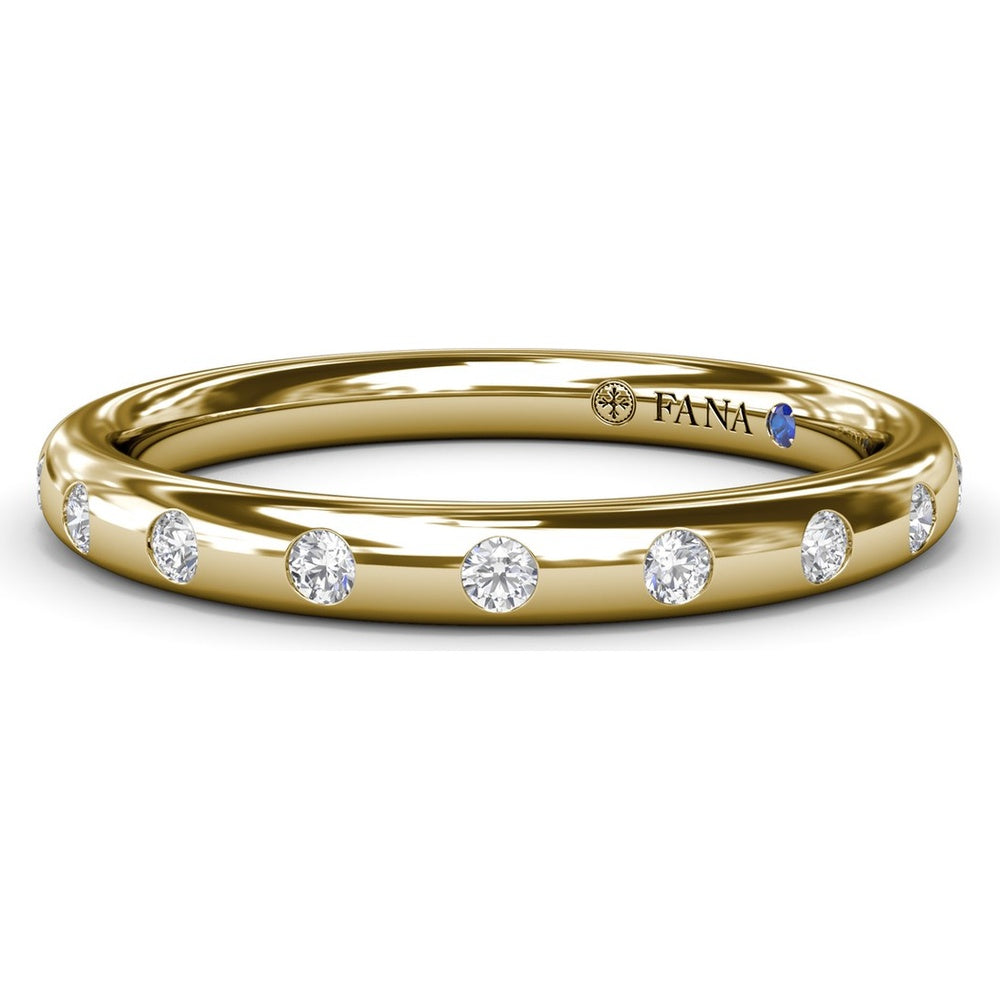 Flush Set Round Diamond Wedding Band by Fana - 0.27 Carat Total Diamond Weight
