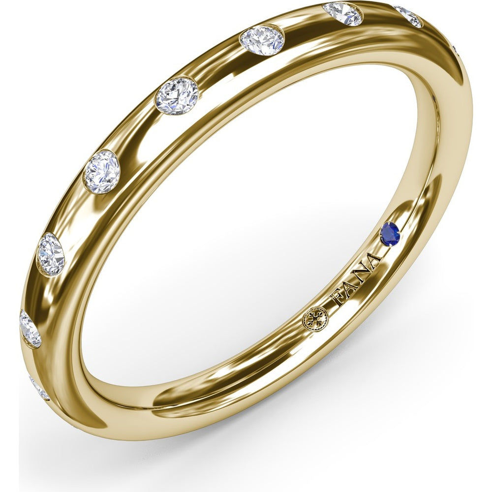 Flush Set Round Diamond Wedding Band by Fana - 0.27 Carat Total Diamond Weight