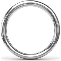 Flush Set Round Sapphire Wedding Band by Fana - 0.38 Carat Total Sapphire Weight
