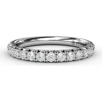 French Pavé Set Round Diamond Anniversary Band by Fana - 0.53 Carat Total Diamond Weight