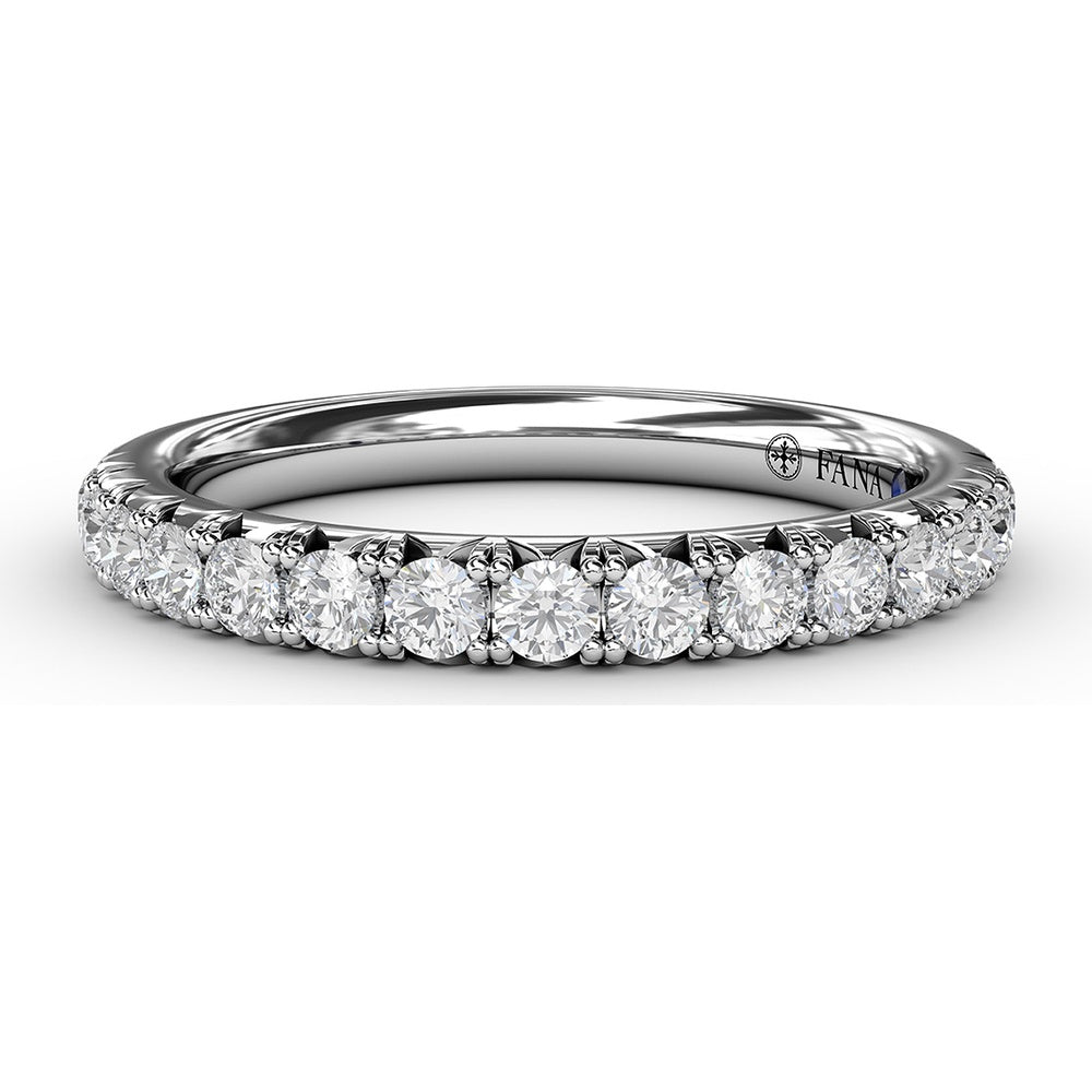 French Pavé Set Round Diamond Anniversary Band by Fana - 0.53 Carat Total Diamond Weight