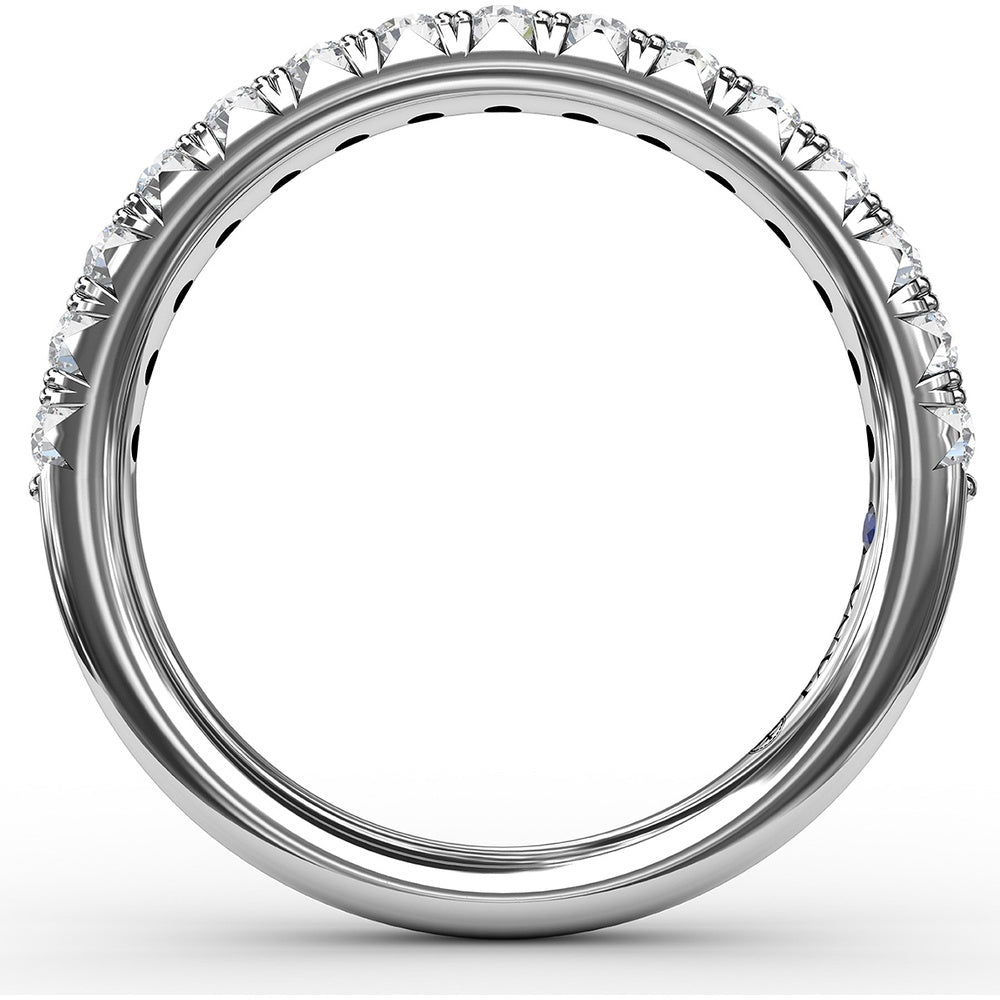 French Pavé Set Round Diamond Anniversary Band by Fana - 0.53 Carat Total Diamond Weight