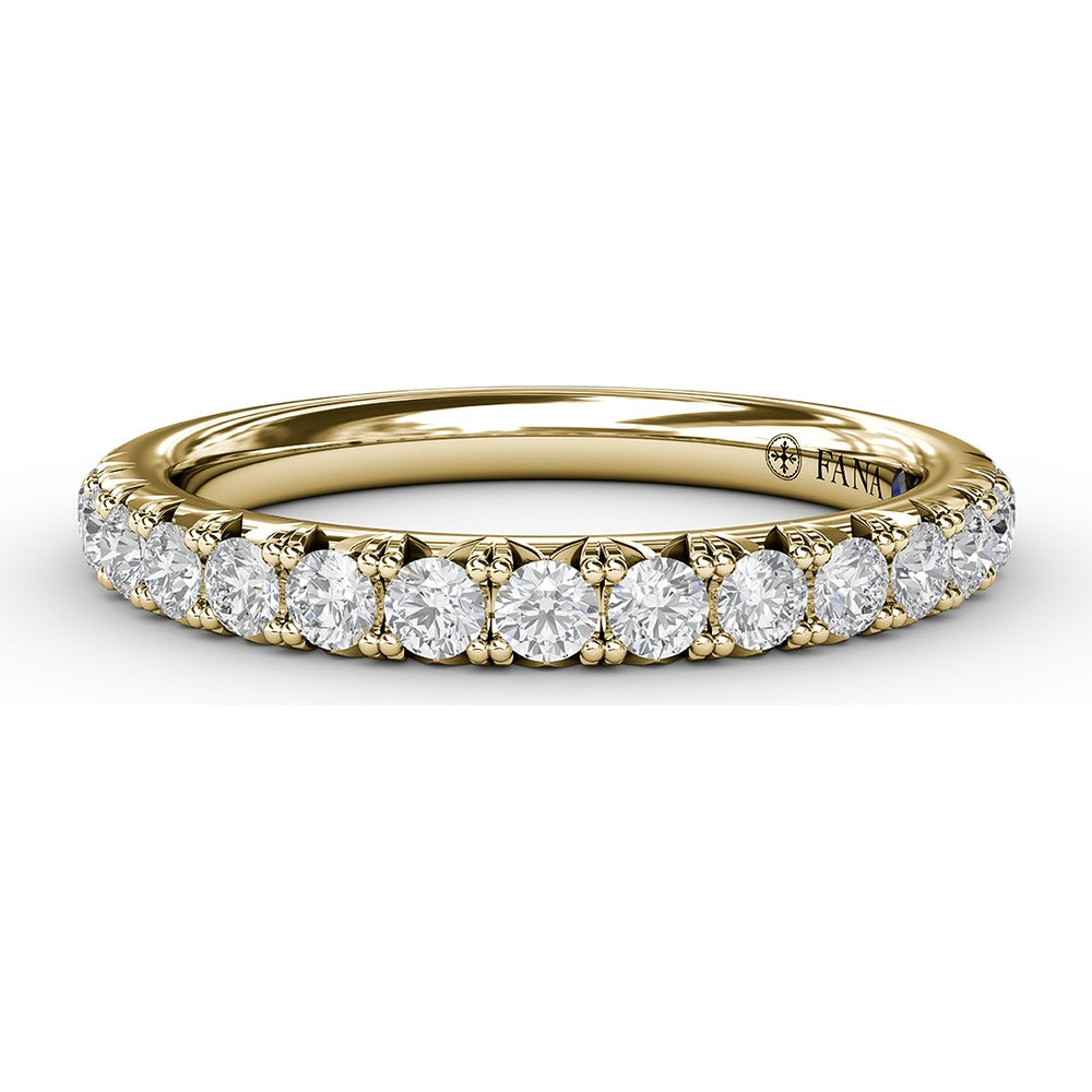 French Pavé Set Round Diamond Anniversary Band by Fana - 0.53 Carat Total Diamond Weight