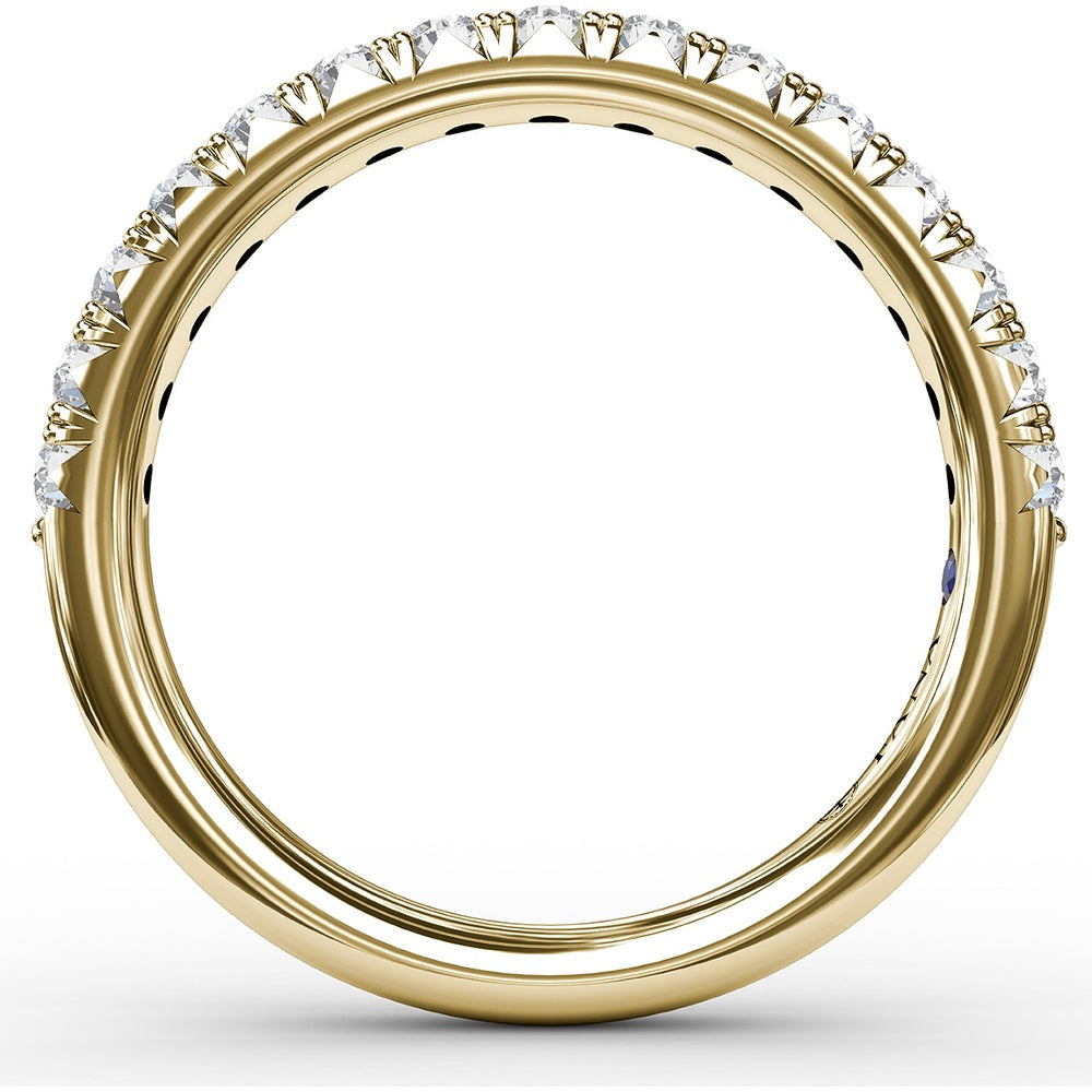 French Pavé Set Round Diamond Anniversary Band by Fana - 0.53 Carat Total Diamond Weight