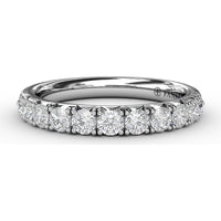 French Pavé Set Round Diamond Anniversary Band by Fana - 0.66 Carat Total Diamond Weight