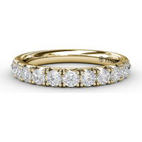 French Pavé Set Round Diamond Anniversary Band by Fana - 0.66 Carat Total Diamond Weight