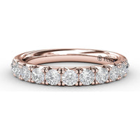 French Pavé Set Round Diamond Anniversary Band by Fana - 0.66 Carat Total Diamond Weight