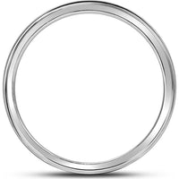 GND 10K White Gold 8MM Channel-Set Round Diamond Wedding Band - 1 Carat Total Diamond Weight