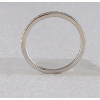 GND 10K White Gold Bridal Wedding Ring Set with Prong Set Round Diamonds - 1.00 Carat Total Diamond Weight