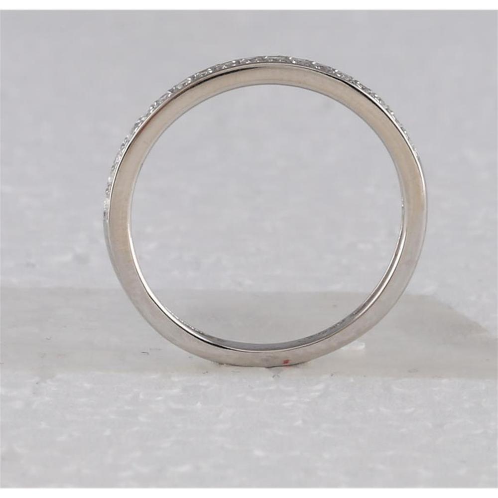 GND 10K White Gold Bridal Wedding Ring Set with Prong Set Round Diamonds - 1.00 Carat Total Diamond Weight