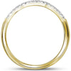 GND 10K Yellow Gold Bridal Wedding Ring Set with Round Diamonds in Prong and Pavé Settings - 0.25 Carat Total Diamond Weight