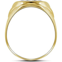 GND 10K Yellow Gold Oval Cluster Ring with Prong-Set Round Diamonds – 1/4 Carat Total Diamond Weight