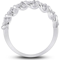 GND 14K White Gold Band Ring with Channel-Set Round Diamonds - 0.75 Carat Total Diamond Weight