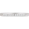 GND 14K White Gold Channel-Set Diamond Single Row Wedding Band - 1/6 Total Carat Weight