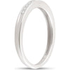 GND 14K White Gold Channel-Set Diamond Single Row Wedding Band - 1/6 Total Carat Weight