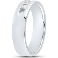 GND 14K White Gold Channel Set Princess Diamond Wedding Band Ring - 0.50 Carat Total Diamond Weight