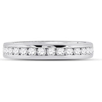 GND 14K White Gold Eternity Band with Channel Set Round Diamonds - 1.02 Carat Total Diamond Weight
