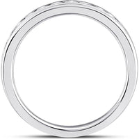 GND 14K White Gold Eternity Band with Channel Set Round Diamonds - 1.02 Carat Total Diamond Weight