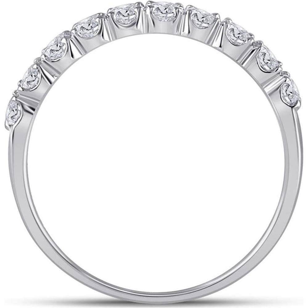 GND 14K White Gold Oval Diamond Bridal Wedding Ring Set with Halo and Round Prong Set Diamonds - 2.00 Carat Total Diamond Weight