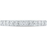 GND 14K White Gold Pave-Set Round Diamond Wedding Band - 1/2 Total Carat Weight