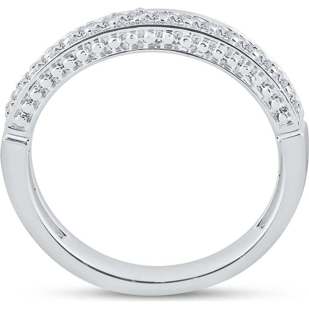 GND 14K White Gold Princess Diamond Bridal Wedding Ring Set with Halo and Pave-Set Round Diamonds - 1.00 Carat Total Diamond Weight