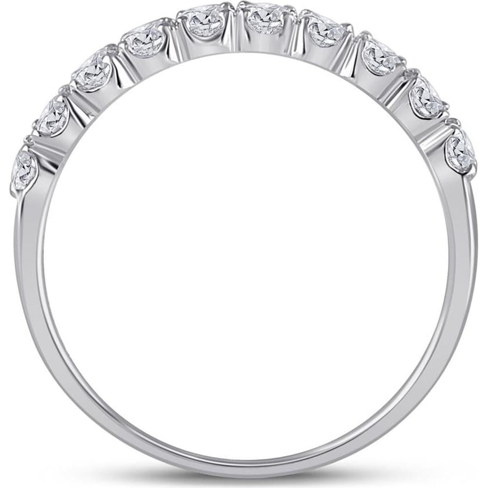 GND 14K White Gold Princess Diamond Bridal Wedding Ring Set with Round Halo Diamonds - 2 Carat Total Weight