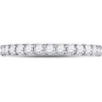 GND 14K White Gold Prong Set Round Diamond Wedding Anniversary Band - 1/2 Carat Total Diamond Weight