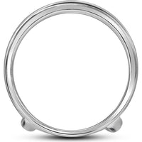 GND 14K White Gold Round Diamond Channel-Set Ring Guard Wrap Enhancer - 0.25 Carat Total Diamond Weight