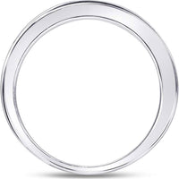 GND 14K White Gold Round Diamond Channel Set Wedding Band - 1/4 Total Carat Weight