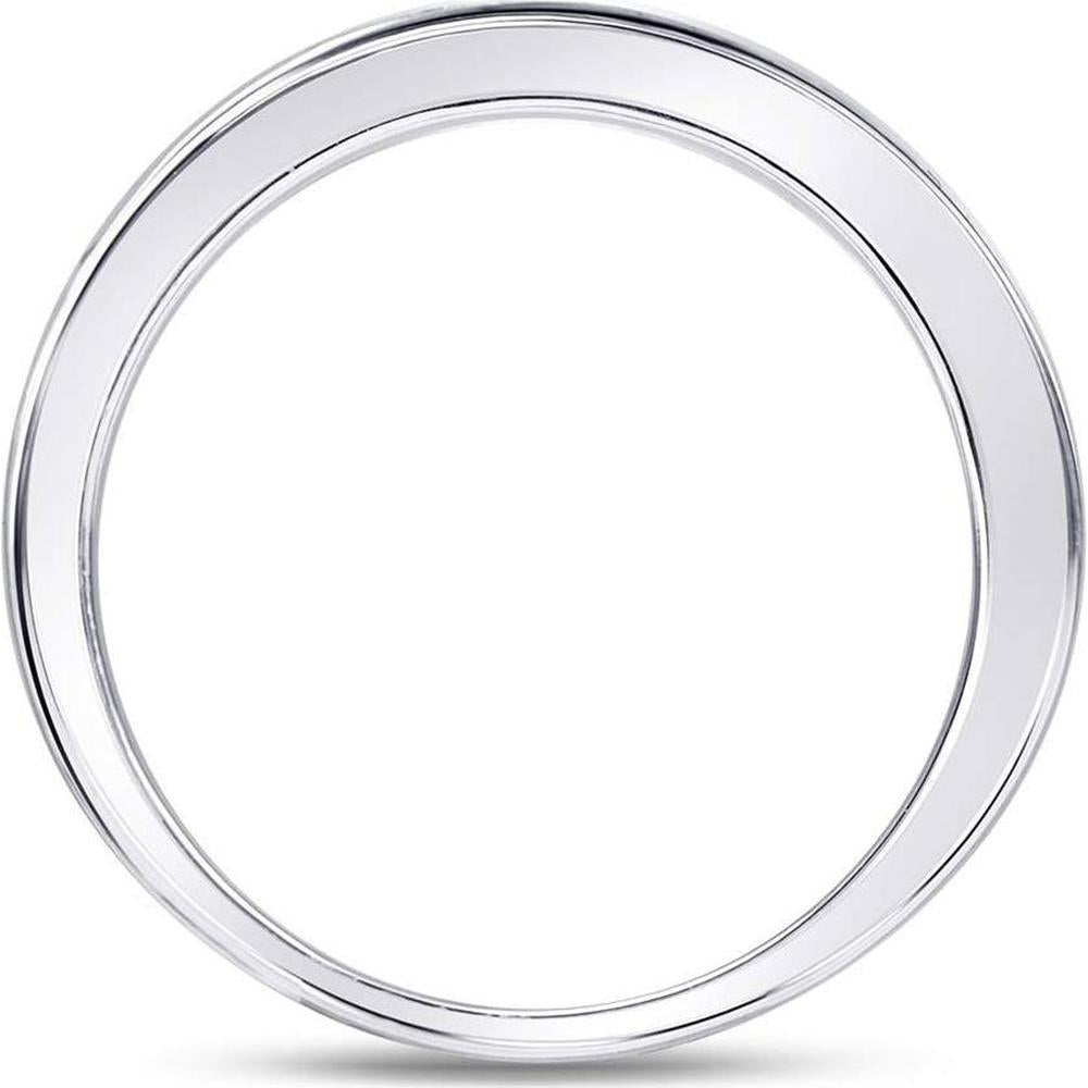 GND 14K White Gold Round Diamond Channel Set Wedding Band - 1/4 Total Carat Weight