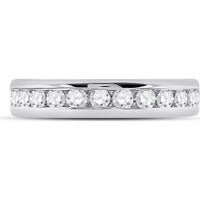 GND 14K White Gold Round Diamond Eternity Wedding Band with Channel-Set Diamonds - 1.47 Carat Total Diamond Weight
