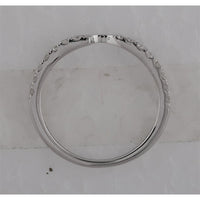 GND 14K White Gold Round Diamond Pave Wedding Band - 0.25 Carat Total Diamond Weight