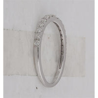 GND 14K White Gold Round Diamond Pave Wedding Band - 0.25 Carat Total Diamond Weight