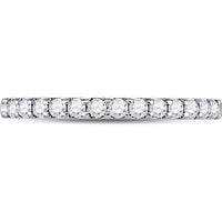 GND 14K White Gold Round Diamond Single Row Prong-Set Wedding Band - 0.25 Carat Total Diamond Weight