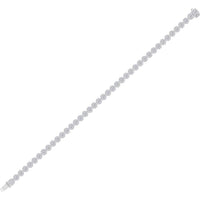 GND 14K White Gold Round Diamond Tennis Bracelet - 3 Carat Total Diamond Weight
