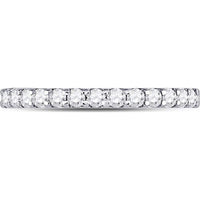 GND 14K White Gold Single Row Prong-Set Round Diamond Wedding Band - 1/3 Total Carat Weight
