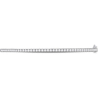 GND 14K White Gold Stackable Bangle with Prong-Set Round Diamonds - 1.01 Carat Total Diamond Weight