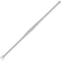 GND 14K White Gold Tennis Bracelet with Prong-Set Round Diamonds – 3.75 Carat Total Diamond Weight